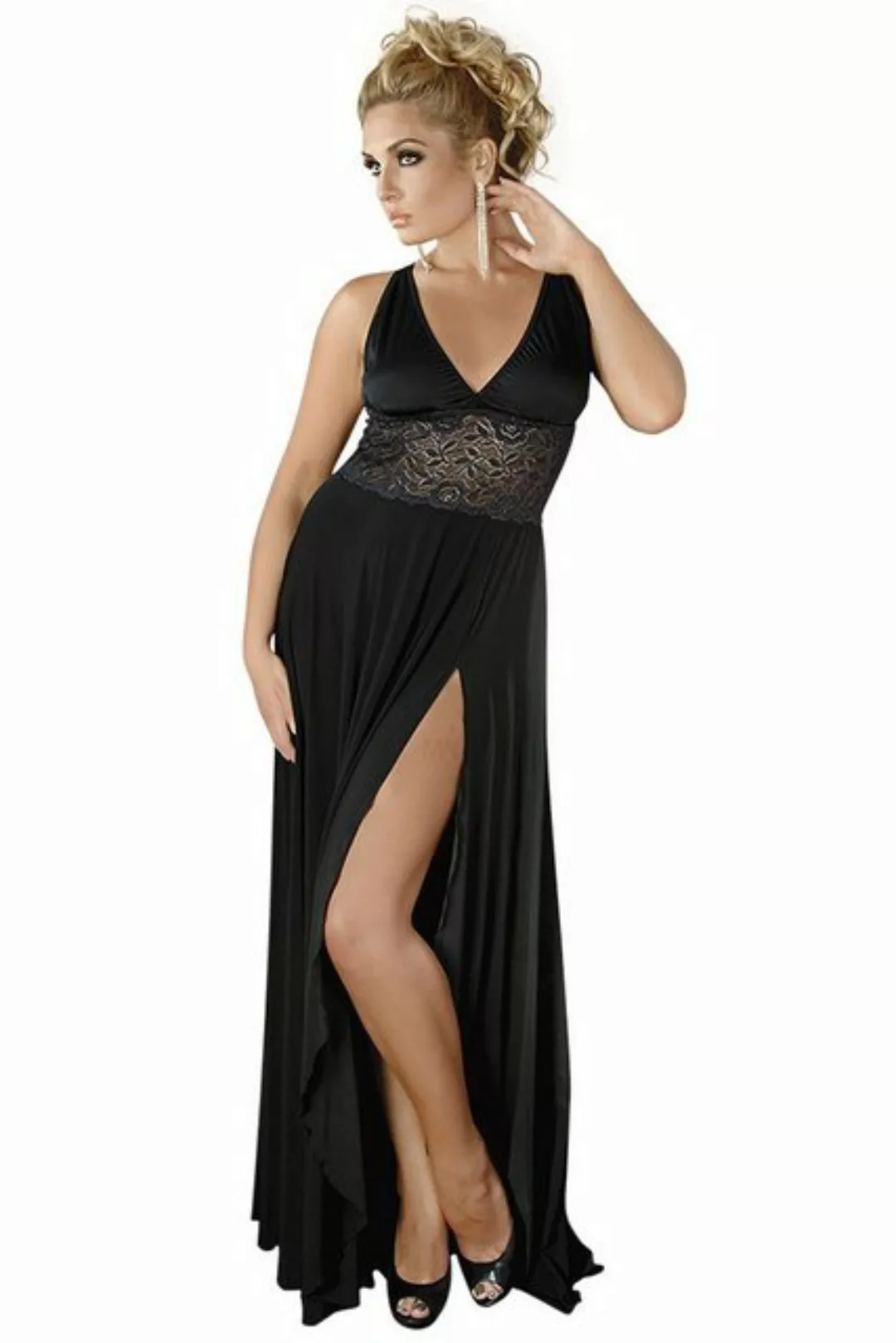 Andalea Partykleid Andalea - schwarzes langes Kleid M/1074 38/40 günstig online kaufen