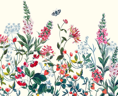Joules Fototapete »Permaculture Garden Crème Mural 300x280cm«, floral günstig online kaufen