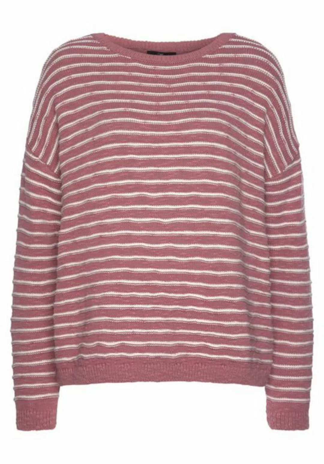 Mavi Rundhalspullover MESA Stripe Sweater Pulli Oversize look mit Rundhalsa günstig online kaufen