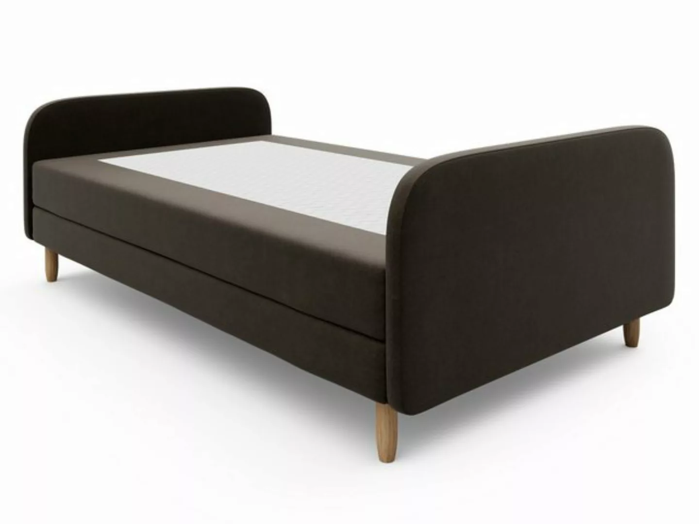 pressiode Polsterbett Doppelbett Polsterbett Bett Metall/ Holzfüße mit matr günstig online kaufen