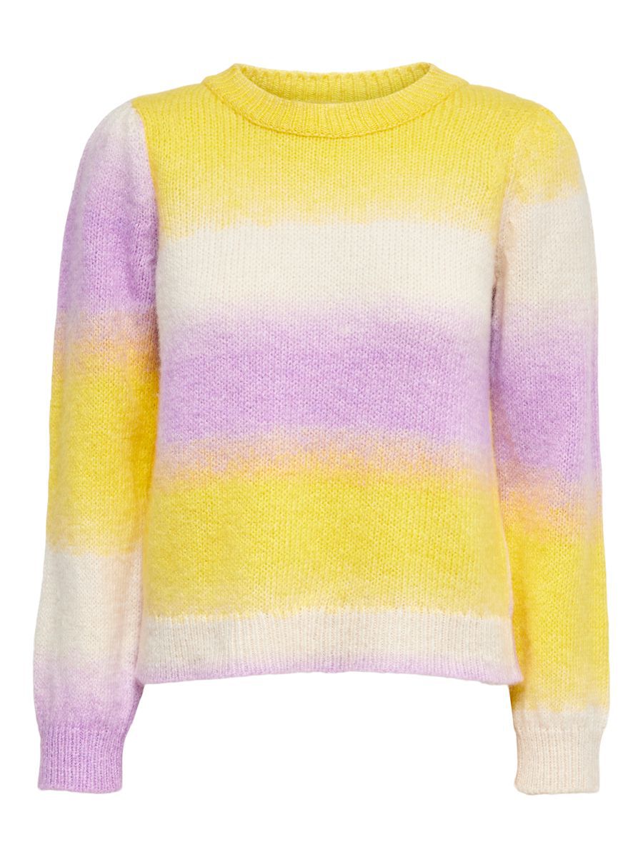 ONLY Gestreifter Pullover Damen Gelb günstig online kaufen
