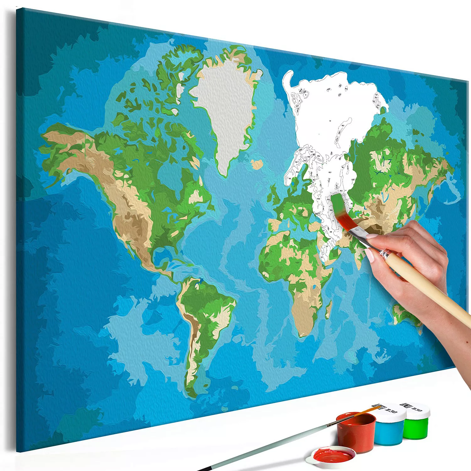 home24 Malen nach Zahlen - Weltkarte I günstig online kaufen