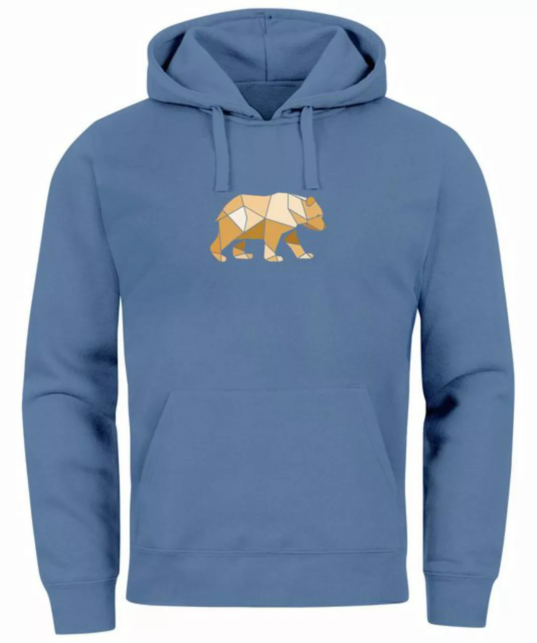 Neverless Hoodie Hoodie Herren Bär Aufdruck Grafik Outdoor Polygon Motive P günstig online kaufen