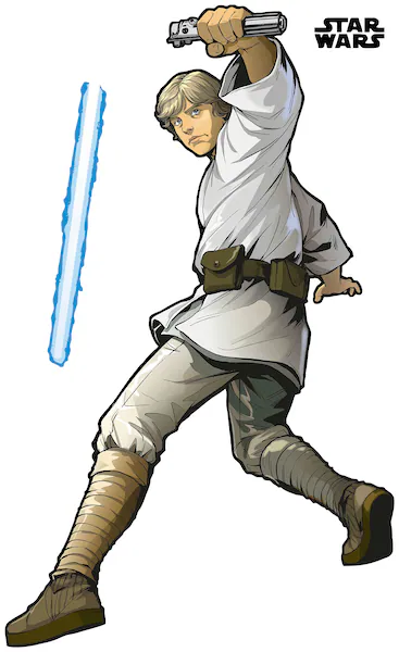 Disney Wandtattoo Star Wars Luke Skywalker Xxl Grau 127 x 200 cm 612425 günstig online kaufen