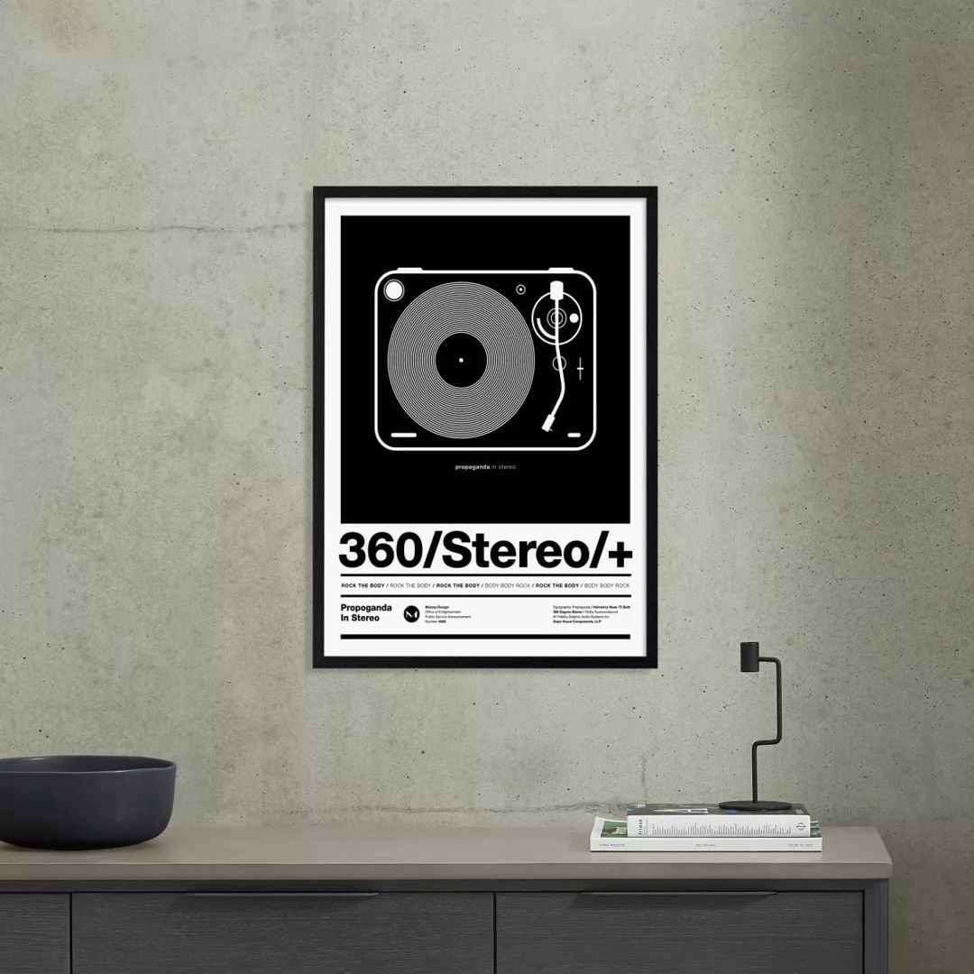 Stereo Poster gerahmter Kunstdruck (verschiedene Groessen erhaeltlich) - MA günstig online kaufen