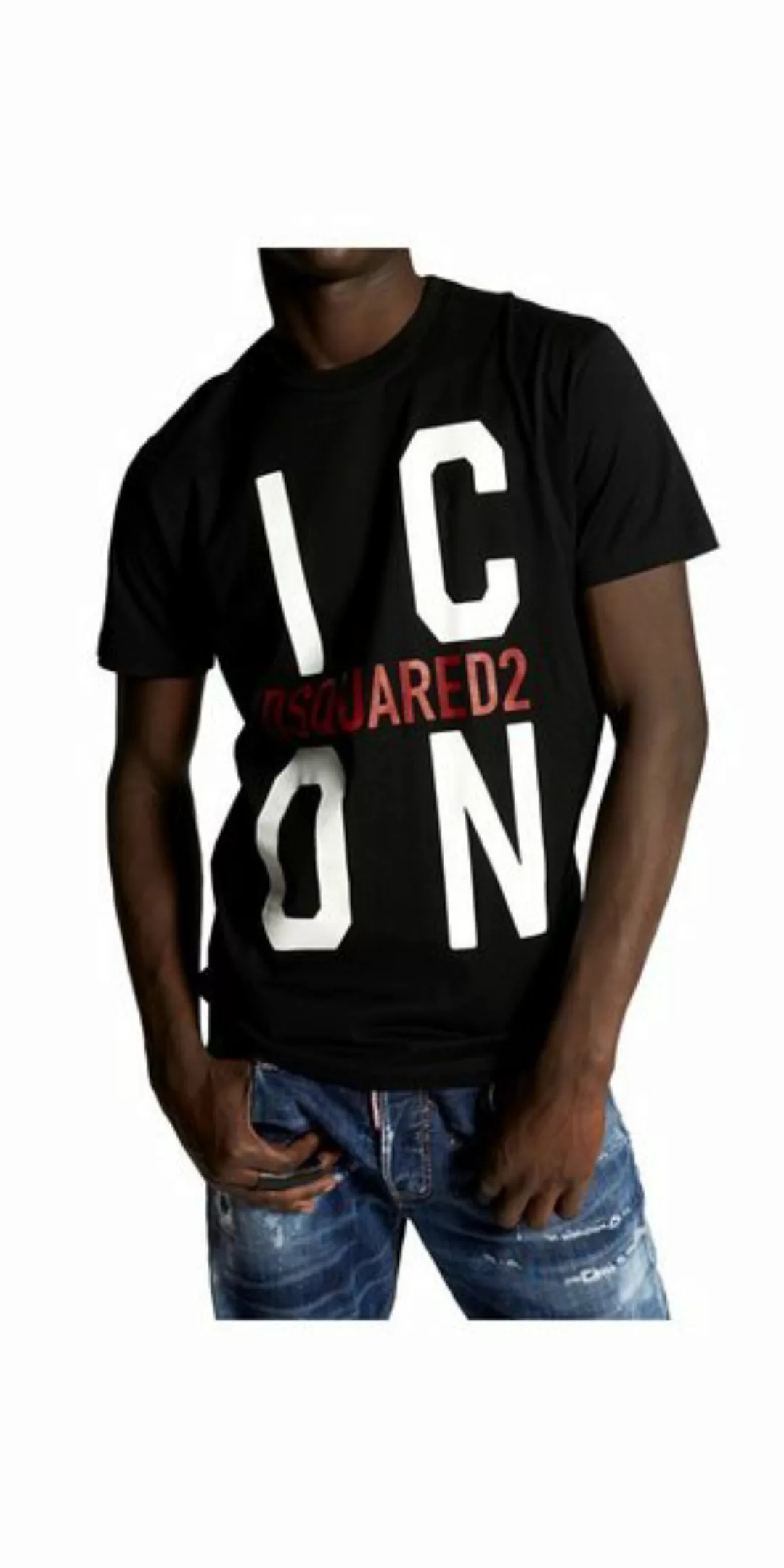 Dsquared2 Print-Shirt Dsquared2 ICON T-Shirt Schwarz Herren günstig online kaufen