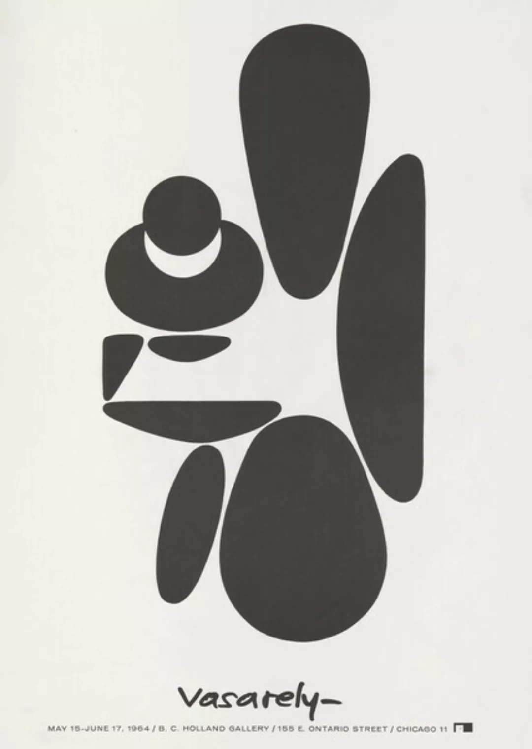 Poster / Leinwandbild - Victor Vasarely Ausstellungsplakat Von 1964 günstig online kaufen