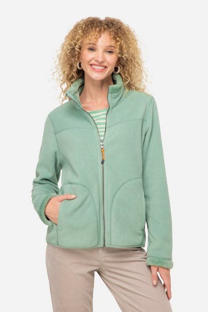 Laurasøn Sweatjacke Wende-Jacke Fleece- und Teddy-Seite Stehkragen günstig online kaufen