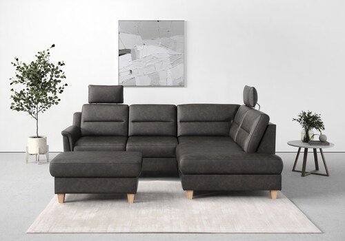 sit&more Ecksofa »Farö L-Form«, inklusive Federkern, wahlweise mit Bettfunk günstig online kaufen