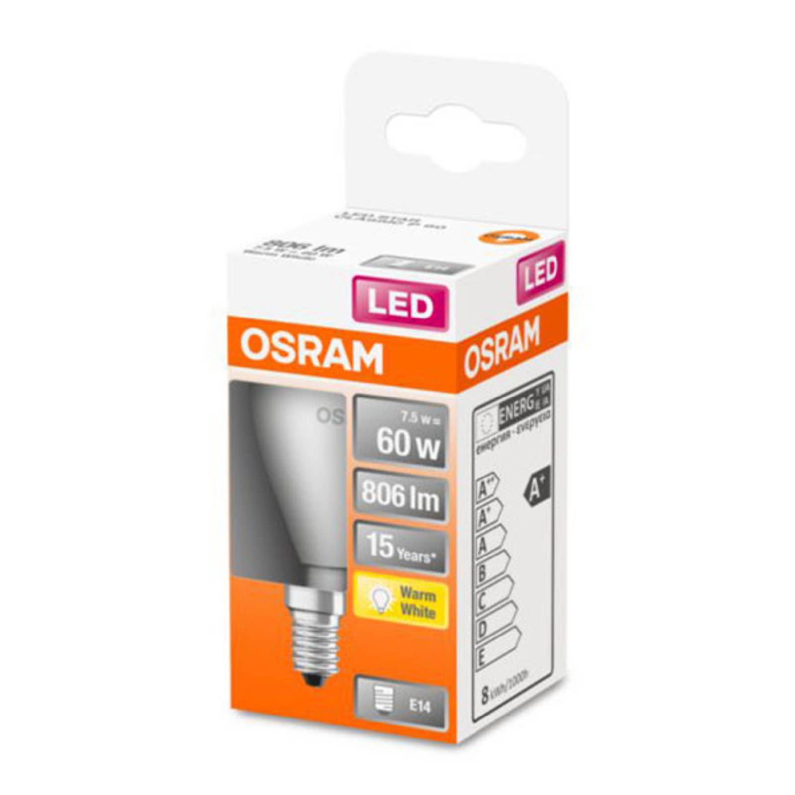 OSRAM Classic P LED-Lampe E14 7,5W 2.700K matt günstig online kaufen