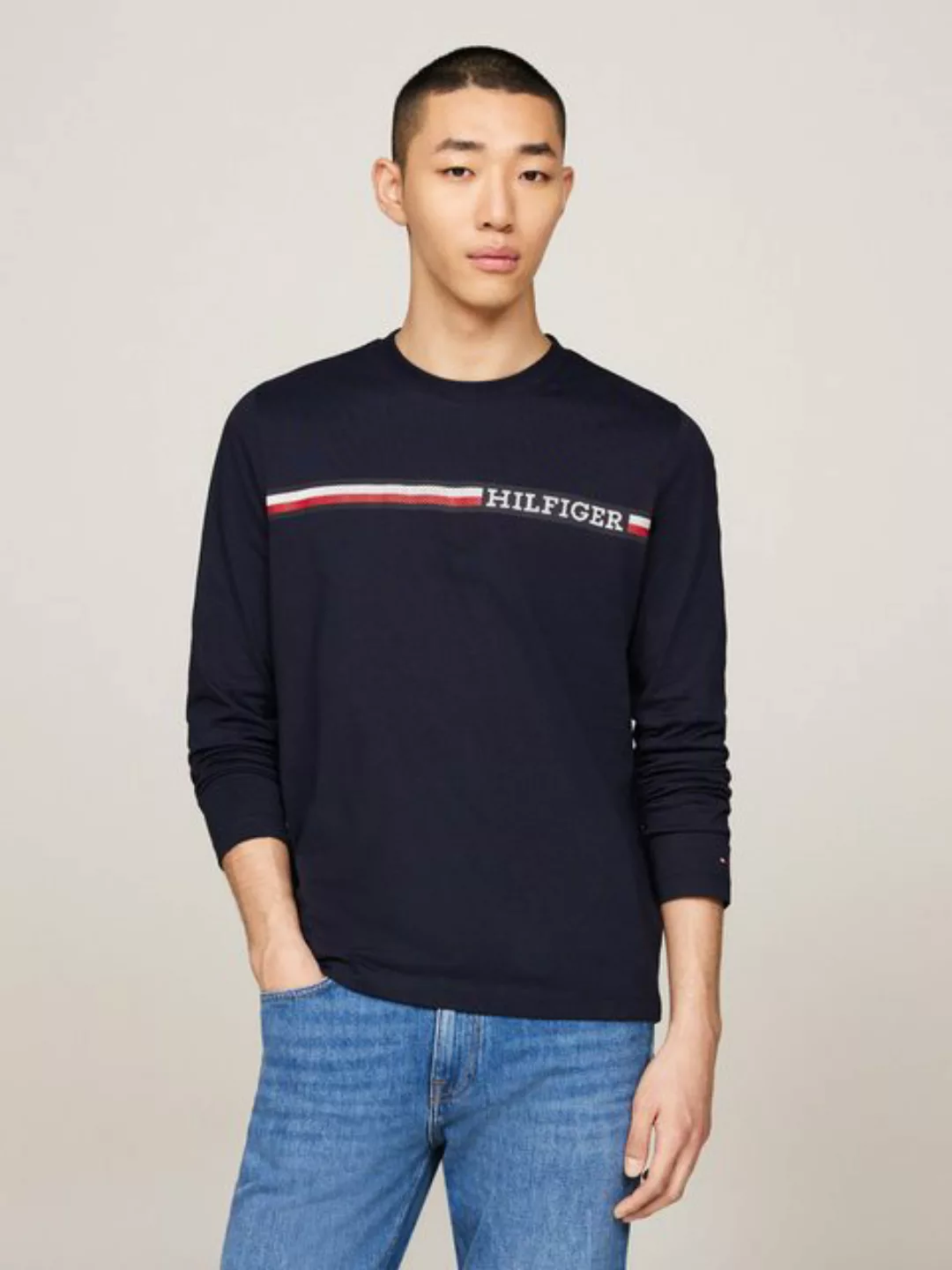 Tommy Hilfiger Longsleeve CHEST STRIPE LS TEE günstig online kaufen