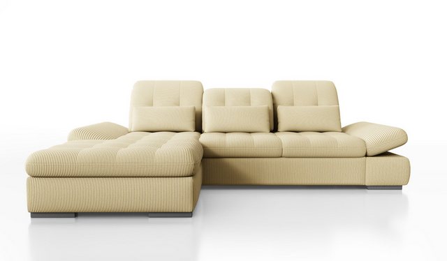 Hygger Möbelhaus Ecksofa Oregon L-Form 300x200 cm. mit Schlaffunktion und B günstig online kaufen