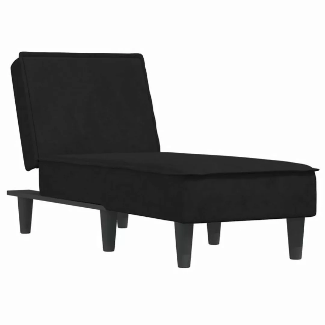 vidaXL Chaiselongue Chaiselongue Schwarz Samt, 1 Teile günstig online kaufen