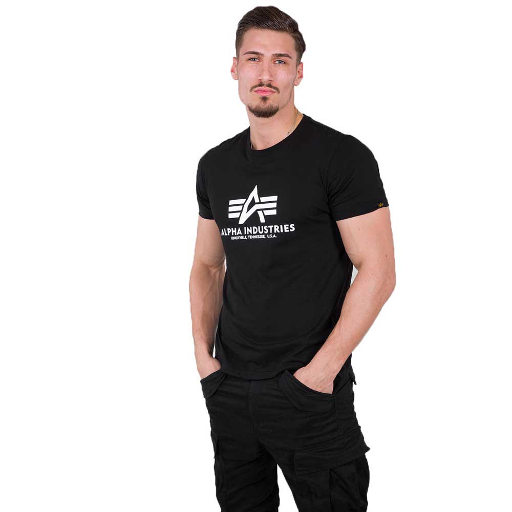 Alpha Industries Basic Reflective Print Kurzärmeliges T-shirt M Black günstig online kaufen