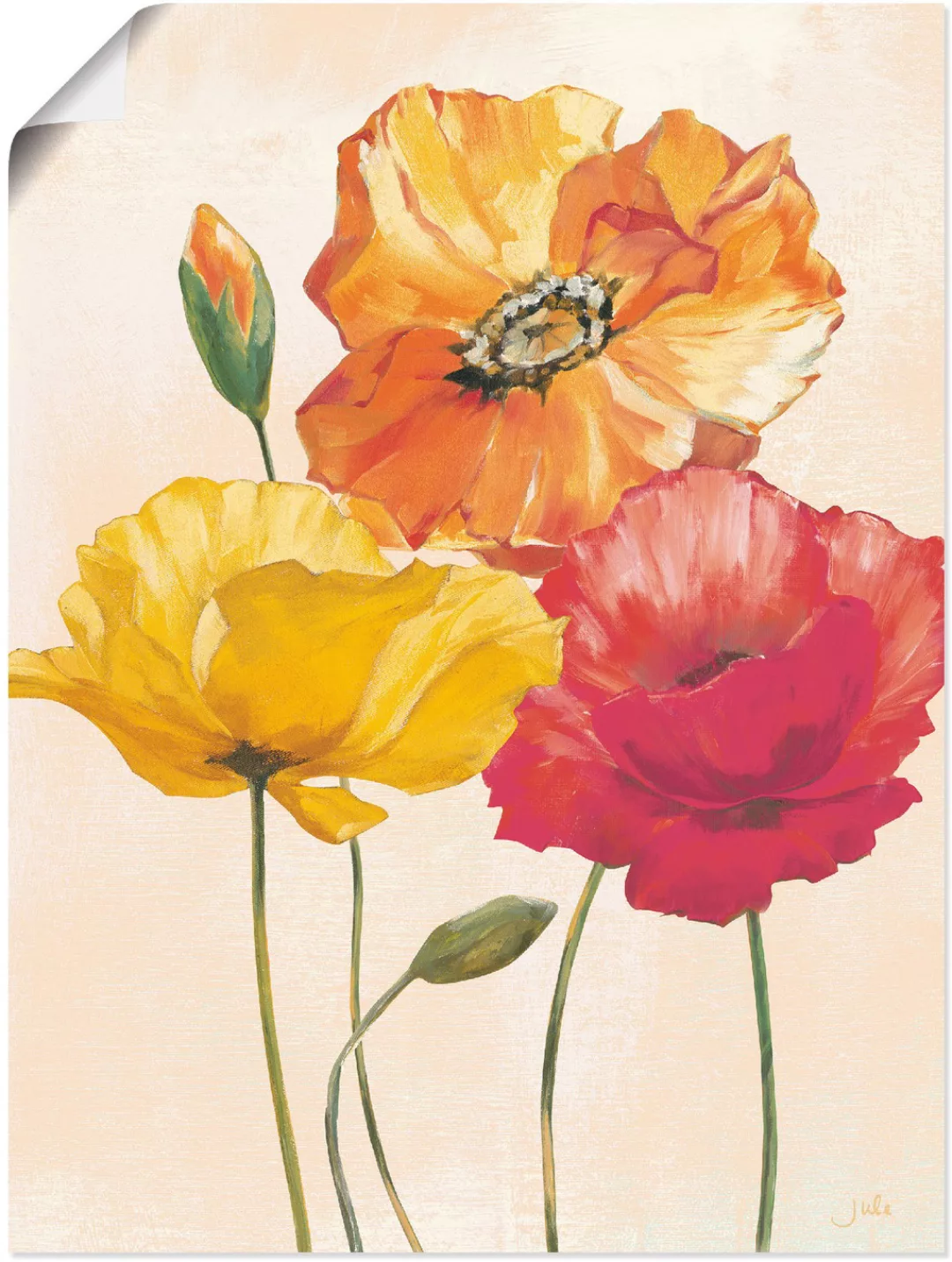 Artland Wandbild "Bunte Mohnblumen I", Blumenbilder, (1 St.), als Alubild, günstig online kaufen