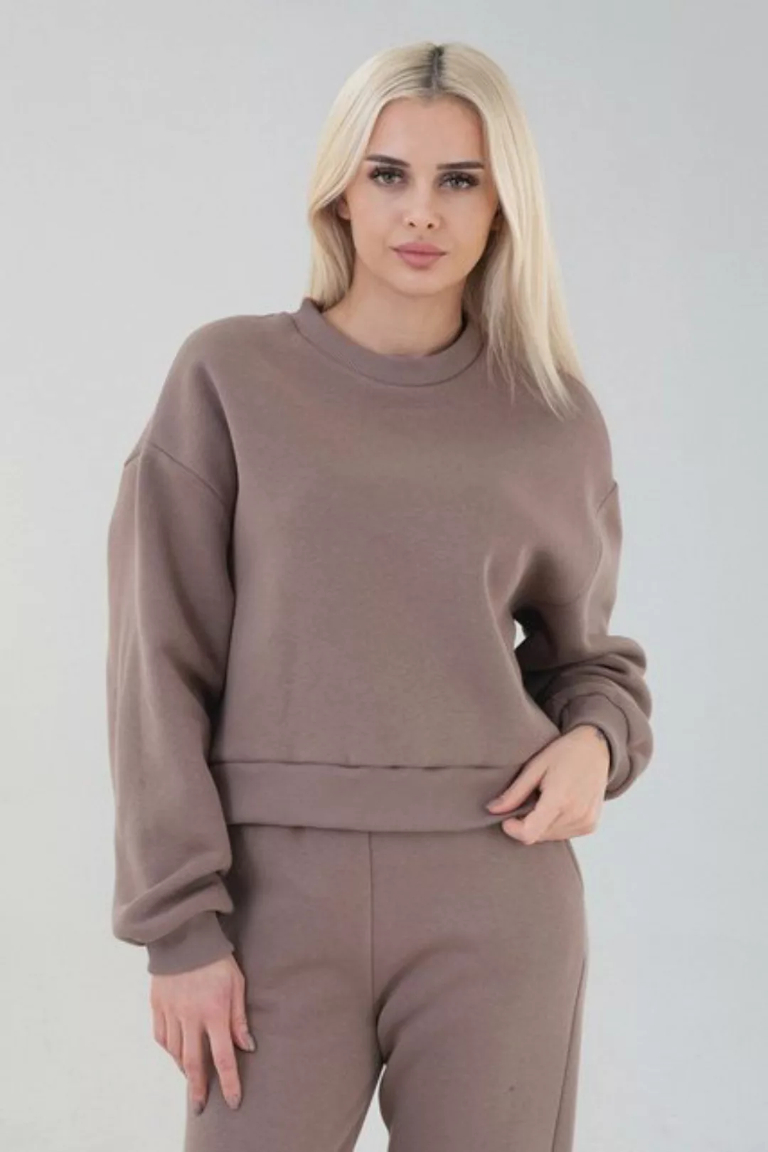 fashionshowcase Sweatshirt Kuscheliger Oversize Damen Pullover Weich Gefütt günstig online kaufen