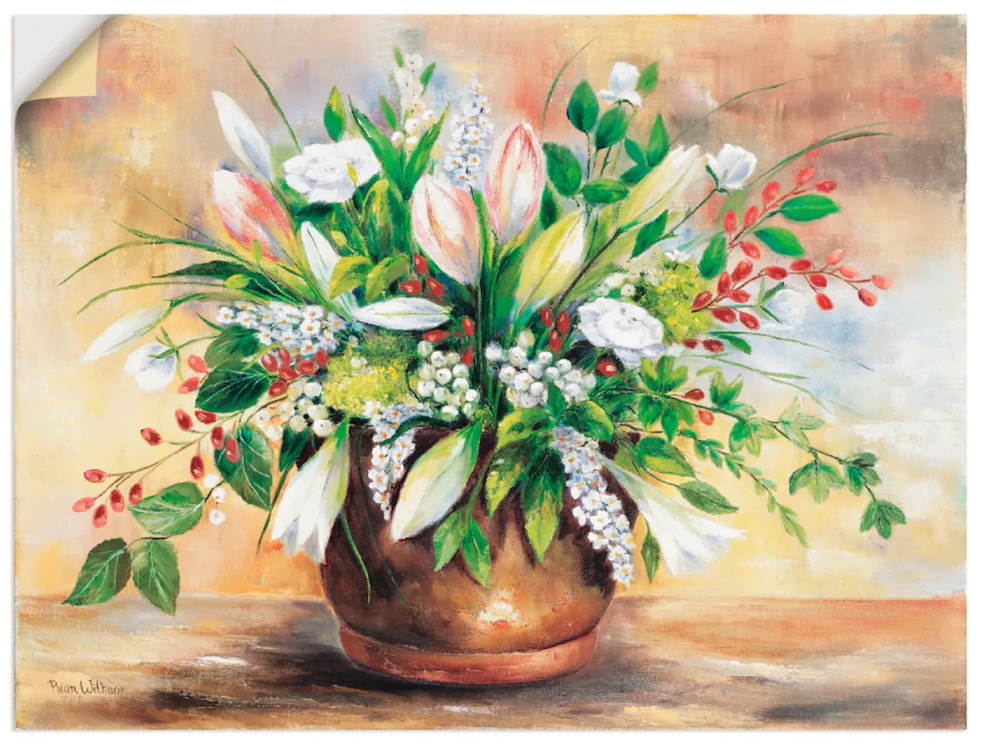 Artland Wandbild "Blütenverschönerung", Blumen, (1 St.), als Leinwandbild, günstig online kaufen