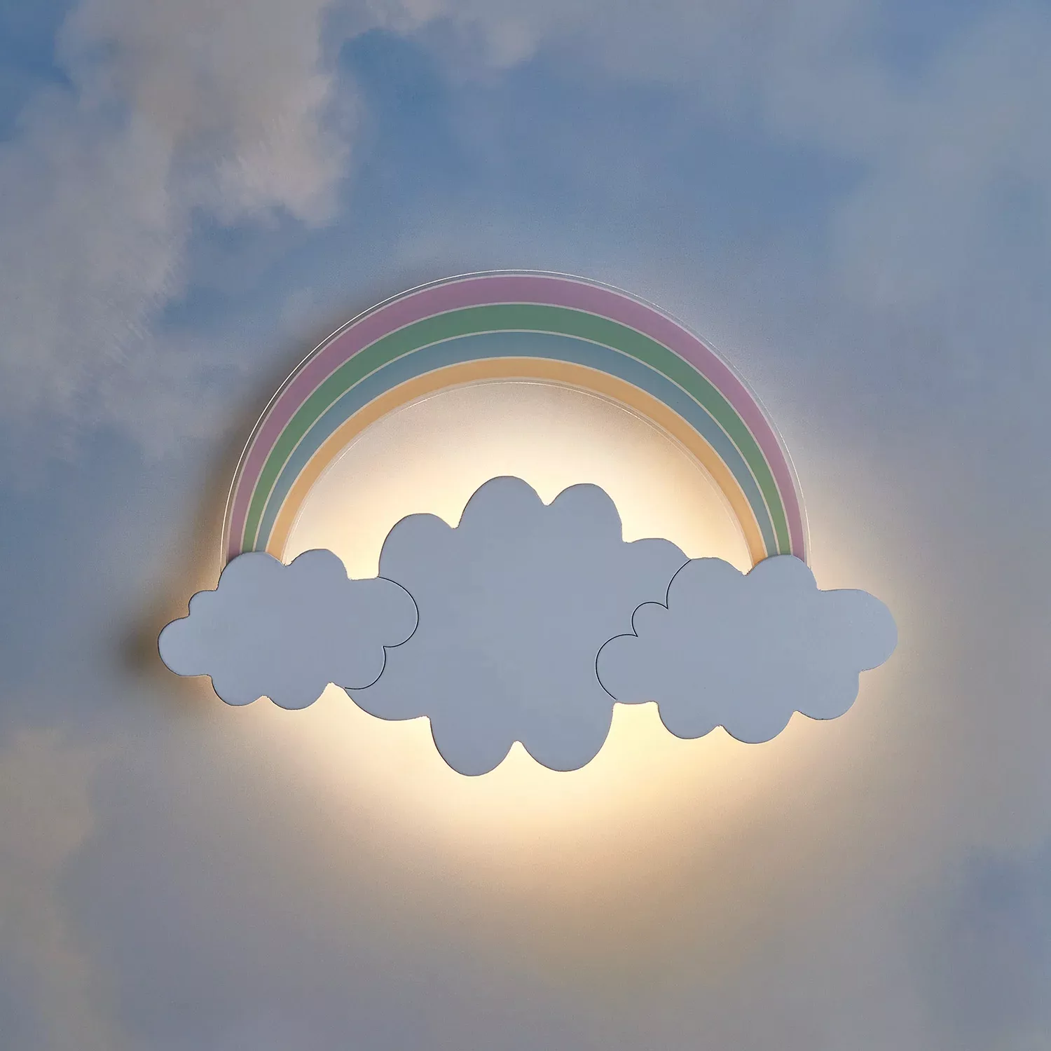 Regenbogen und Wolke Wandlampe Kinderzimmer günstig online kaufen