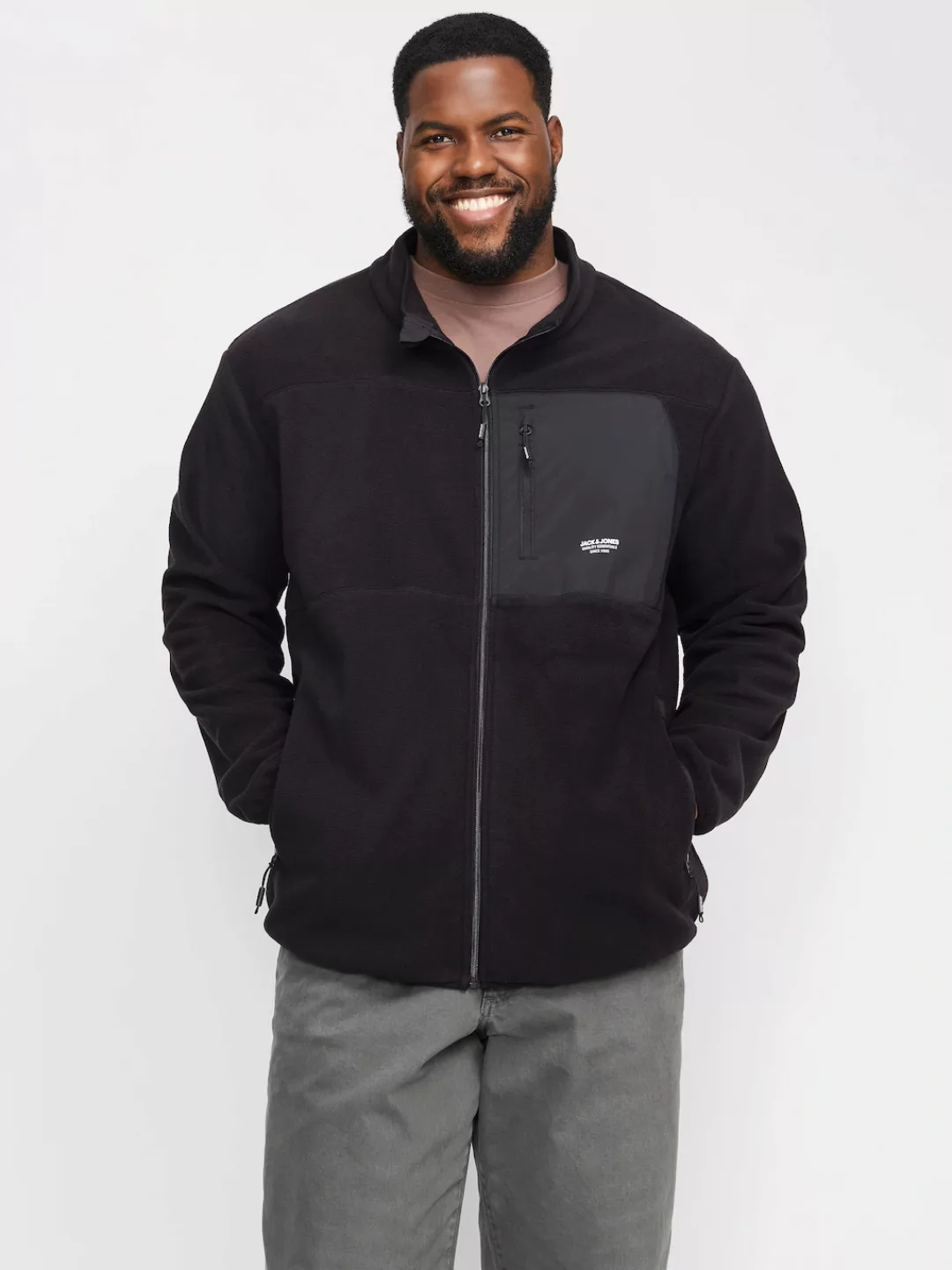 Jack & Jones PlusSize Fleecejacke "JJTHEO FLEECE JACKET PLS", ohne Kapuze günstig online kaufen