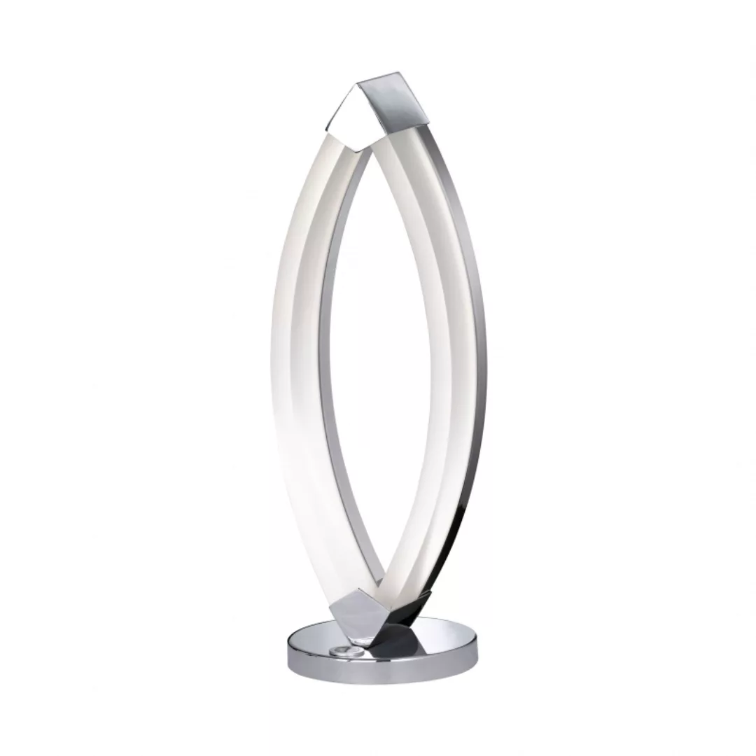 Wofi LED-Tischleuchte mit ovaler Lichtleiste - silber - 39 cm - Lampen & Le günstig online kaufen