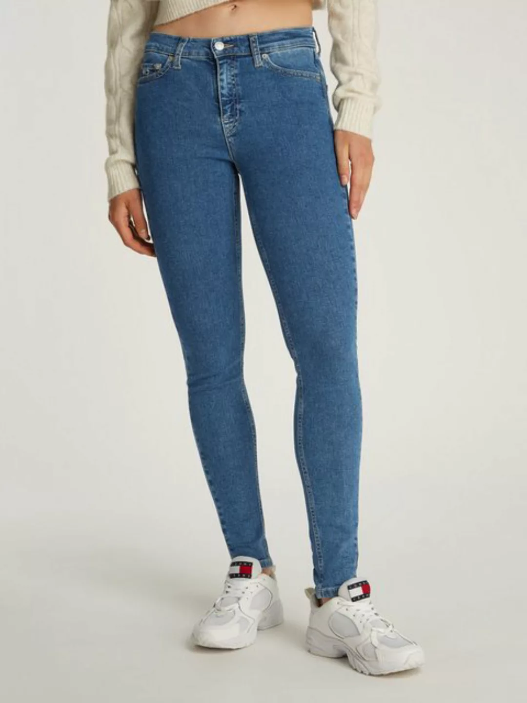 Tommy Jeans Skinny-fit-Jeans "Nora Mid Rise Skinny", mit Waschung, mit Logo günstig online kaufen