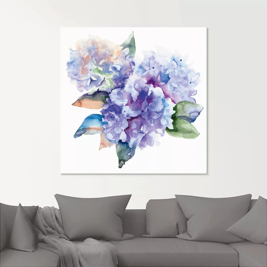 Artland Glasbild »Hortensien«, Blumen, (1 St.), in verschiedenen Größen günstig online kaufen
