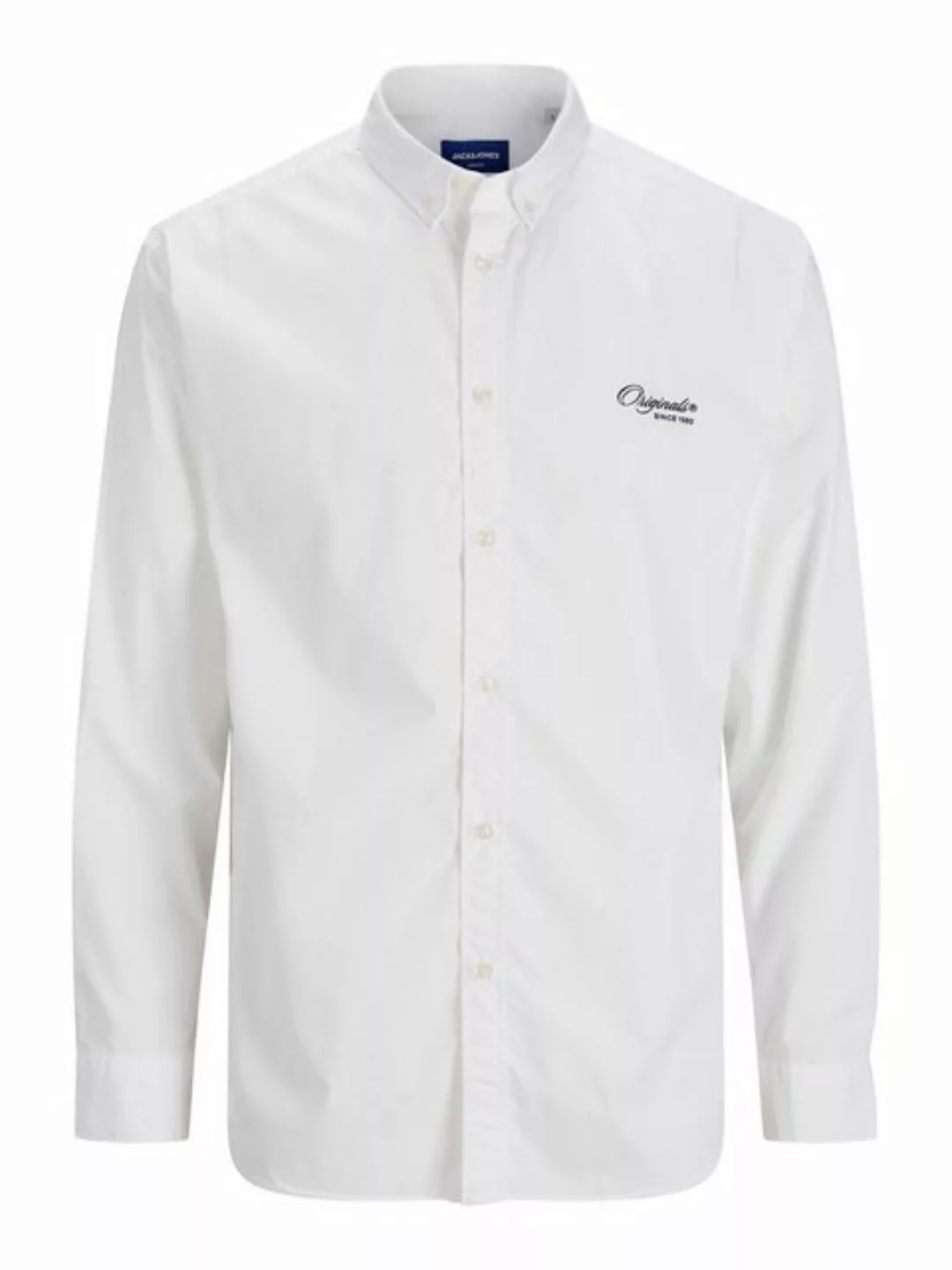 Jack & Jones Langarmhemd Hemd Unifarbenes Button-Down-Hemd BRINK DETAIL günstig online kaufen