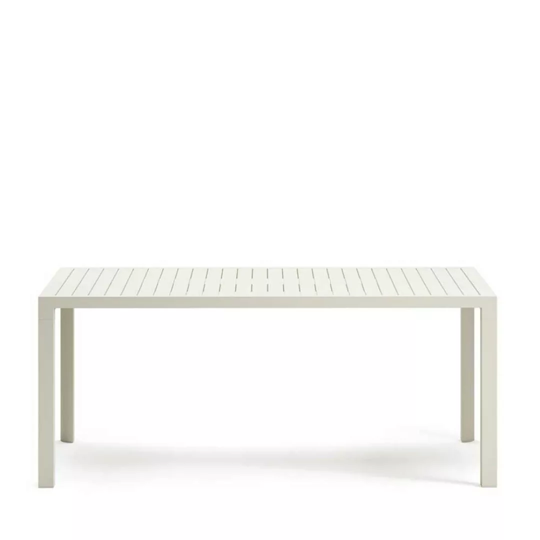 Garten Esstisch weiß 180x90 aus Aluminium pulverbeschichtet günstig online kaufen