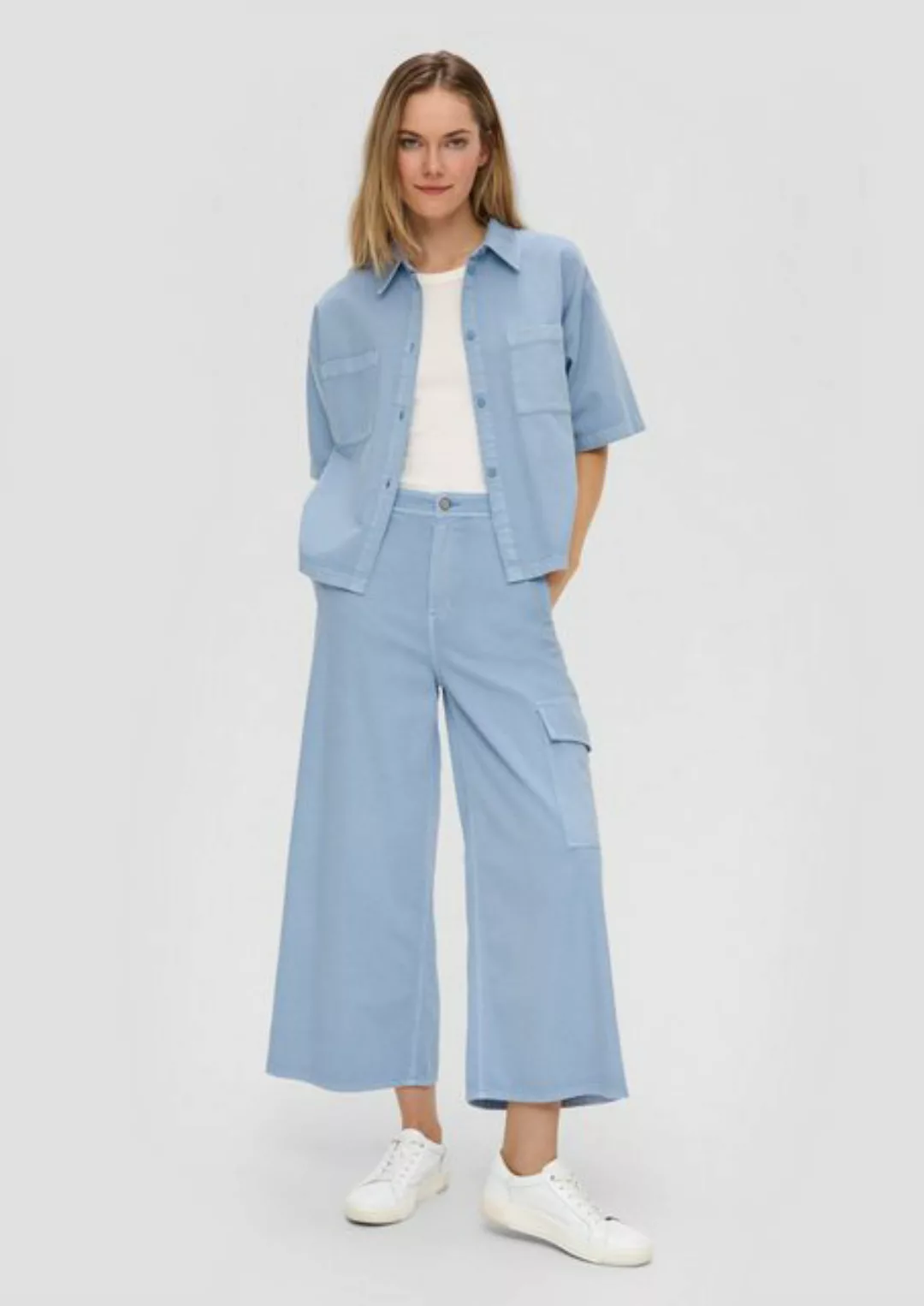 s.Oliver 7/8-Jeans Culotte-Jeans Suri / High Rise / Wide Leg / Cargo-Tasche günstig online kaufen