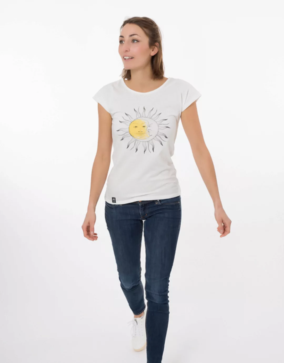 Bio T-shirt "Lea Sonne Mond White" günstig online kaufen