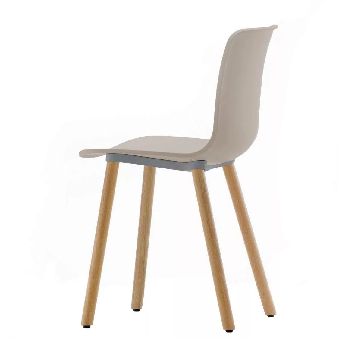 Vitra - Hal Wood Stuhl - warmes grau/Gestell Eiche natur günstig online kaufen