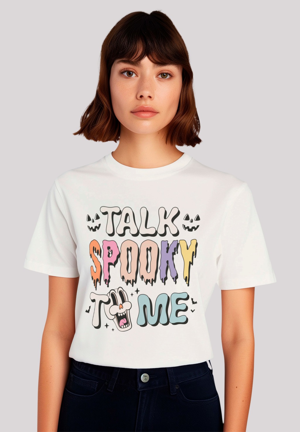 F4NT4STIC T-Shirt "Retro Halloween Talk Spooky to Me", Premium Qualität günstig online kaufen