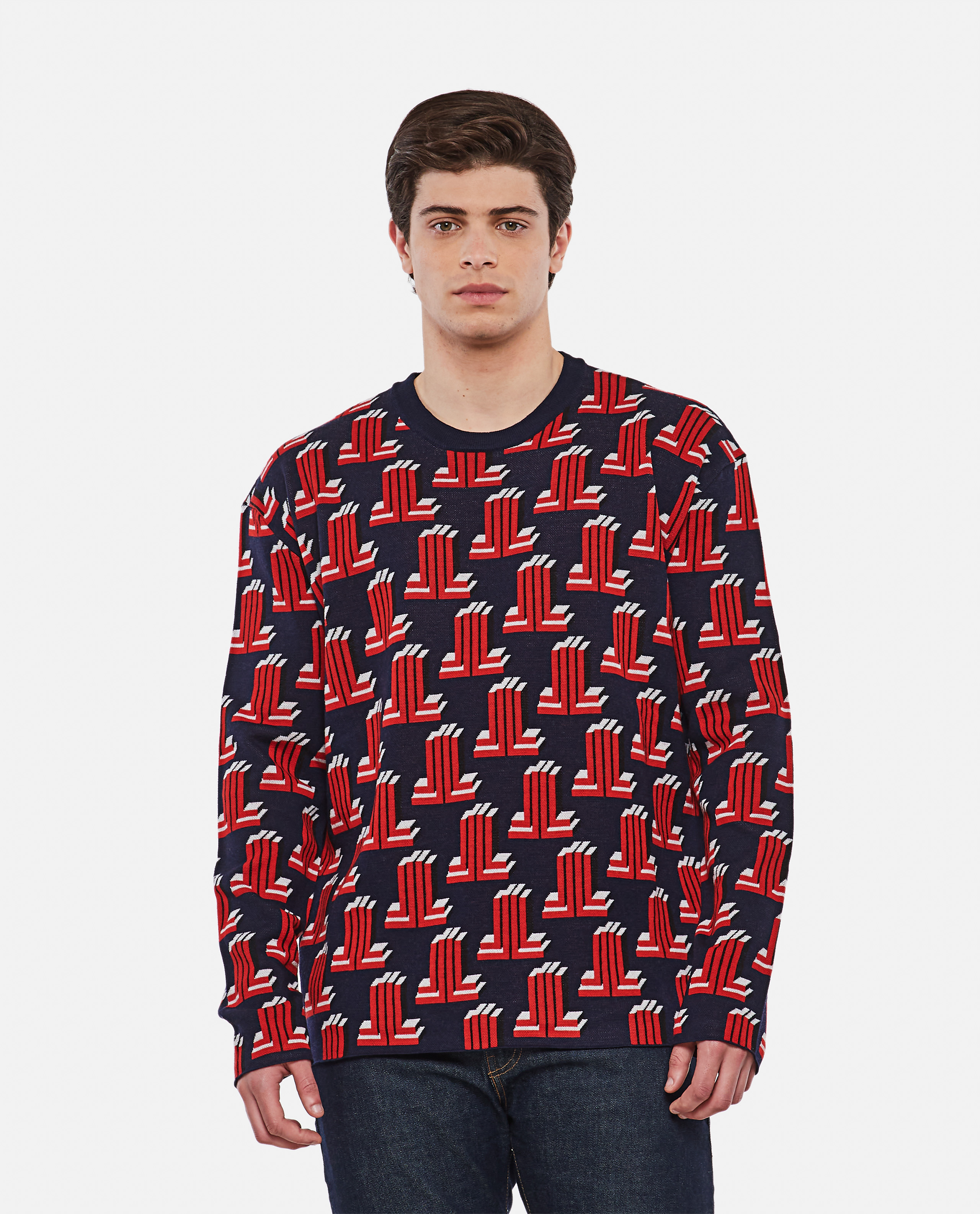 JACQUARD CREWNECK WOOL SWEATSHIRT günstig online kaufen