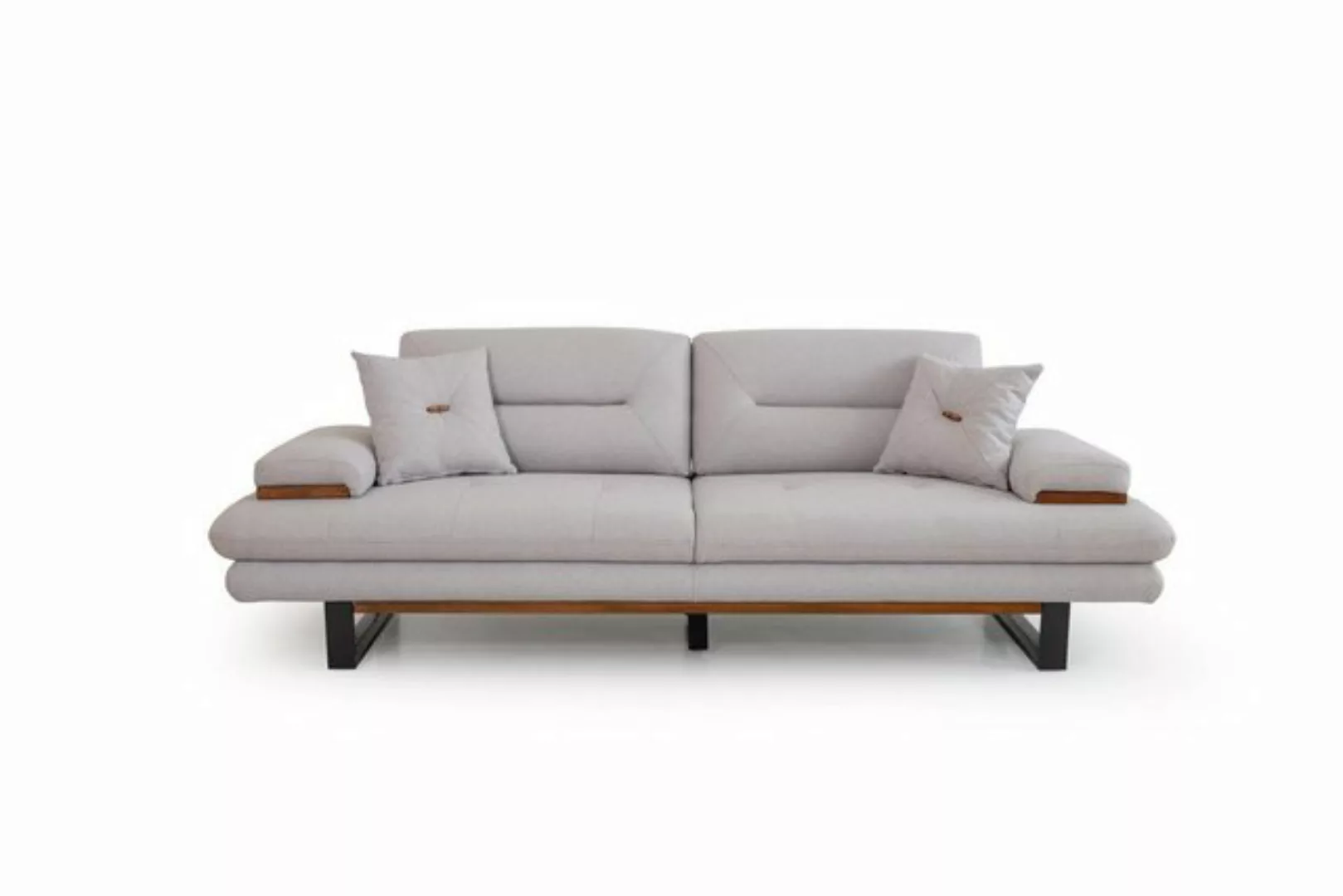 Xlmoebel Sofa Modernes Designer-Sofa in Grautönen mit drei Sitzplätzen, pas günstig online kaufen