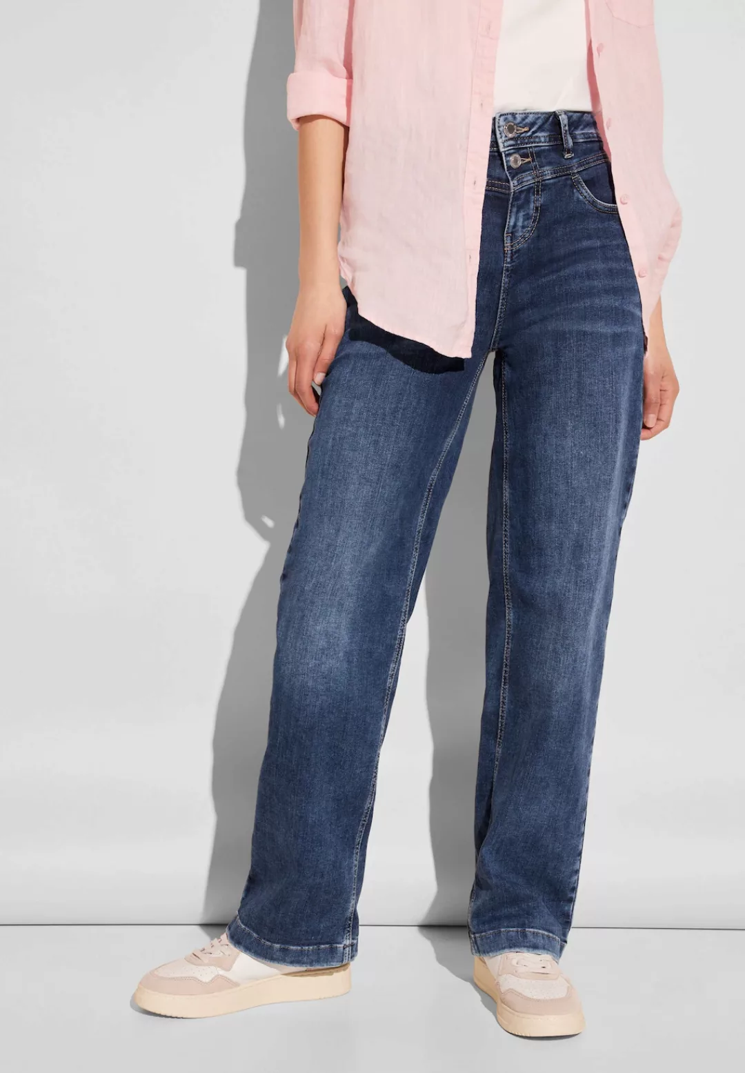 STREET ONE Regular-fit-Jeans QR Wide Leg.casualfit.hw.widel günstig online kaufen