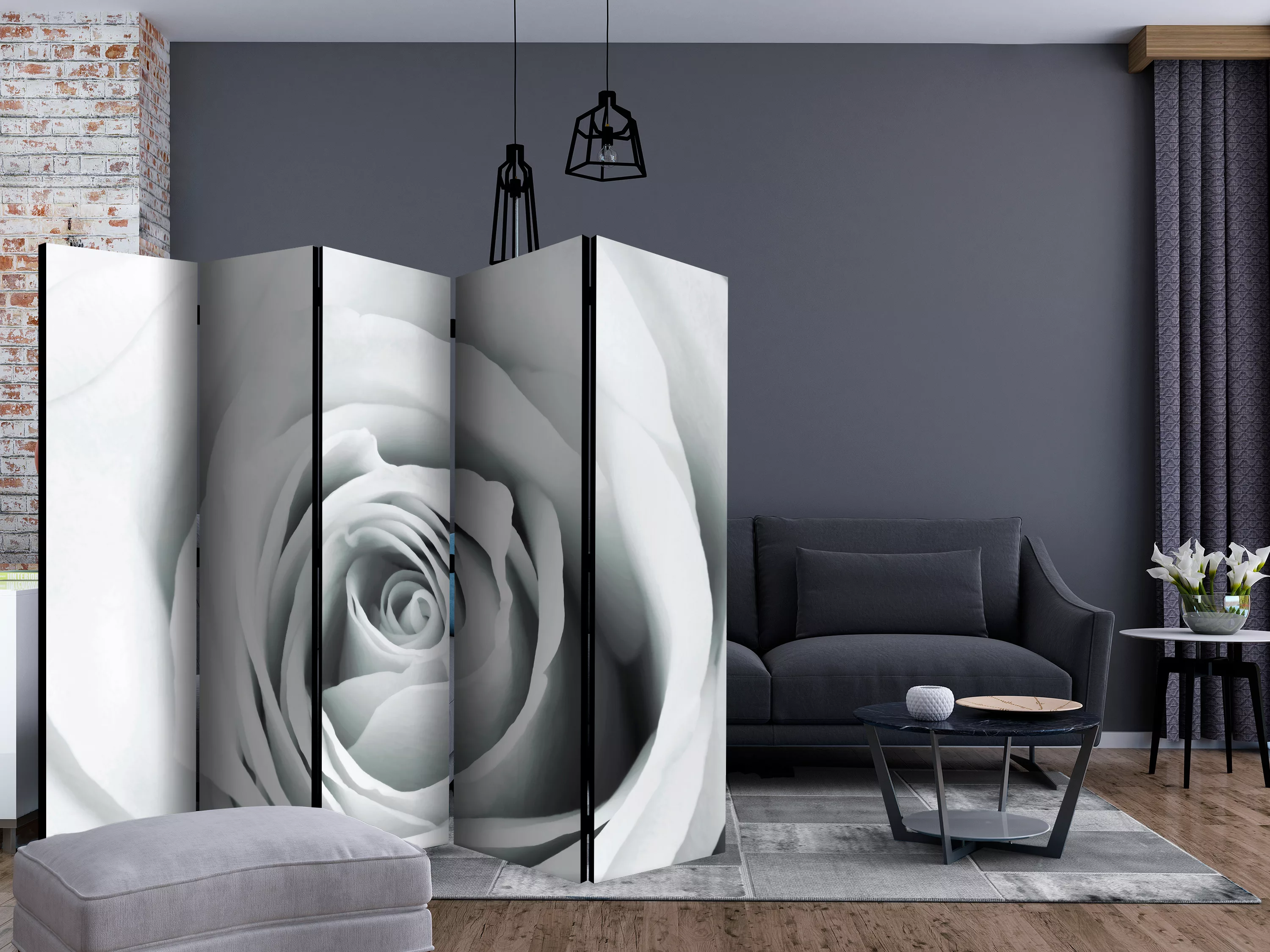 5-teiliges Paravent - Rose Charade Ii [room Dividers] günstig online kaufen