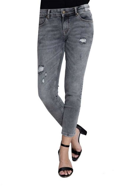 Zhrill Mom-Jeans Jeans ANITA Grey Damen Momjeans 7/8 Cropped 5 Pocket Vinta günstig online kaufen