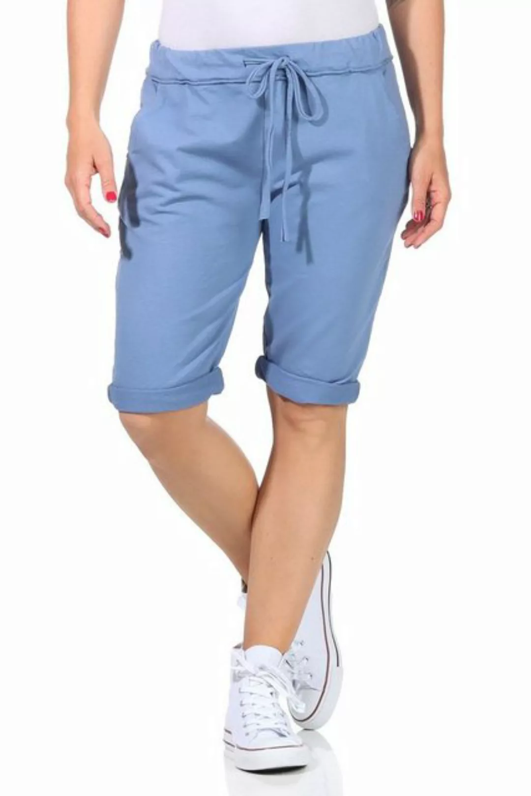 CLEO STYLE Bermudas Sweat Bermuda 1212 Blau 36-40 günstig online kaufen