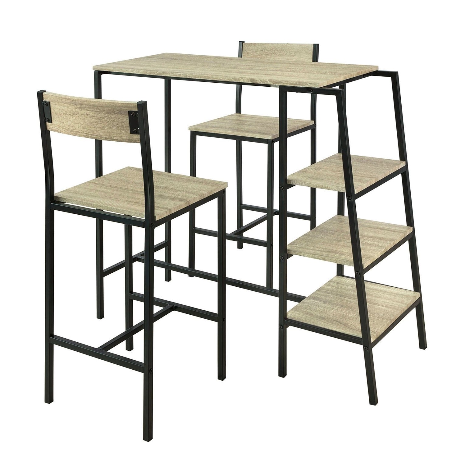 SoBuy 3 tlg. Sitzgruppe Esstisch mit 2 Stühlen Stehtisch OGT16-N günstig online kaufen