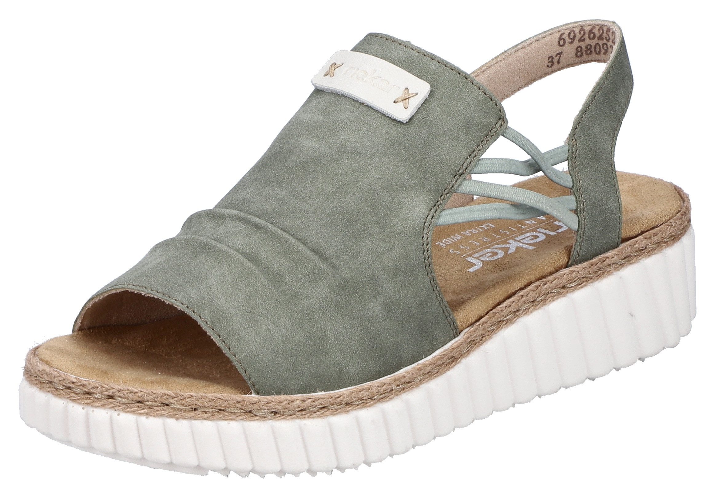 Rieker Plateausandale, Keilsandalette, Sommerschuh mit Juterahmen günstig online kaufen