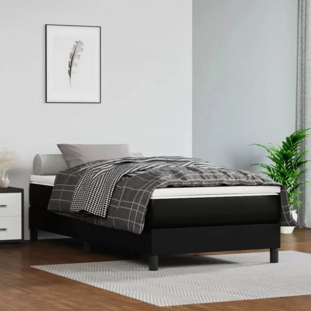 Vidaxl Boxspringbett Schwarz 100x200 Cm Kunstleder günstig online kaufen