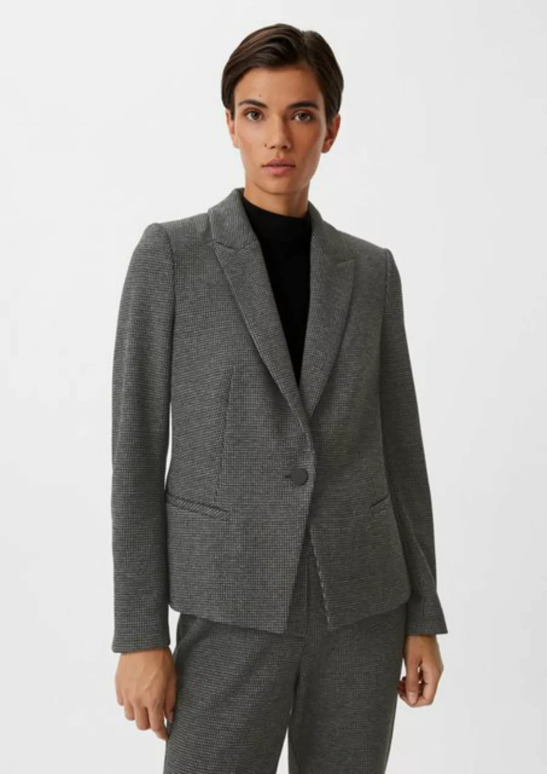 Comma Blusenblazer Blazer mit Pepita-Muster günstig online kaufen