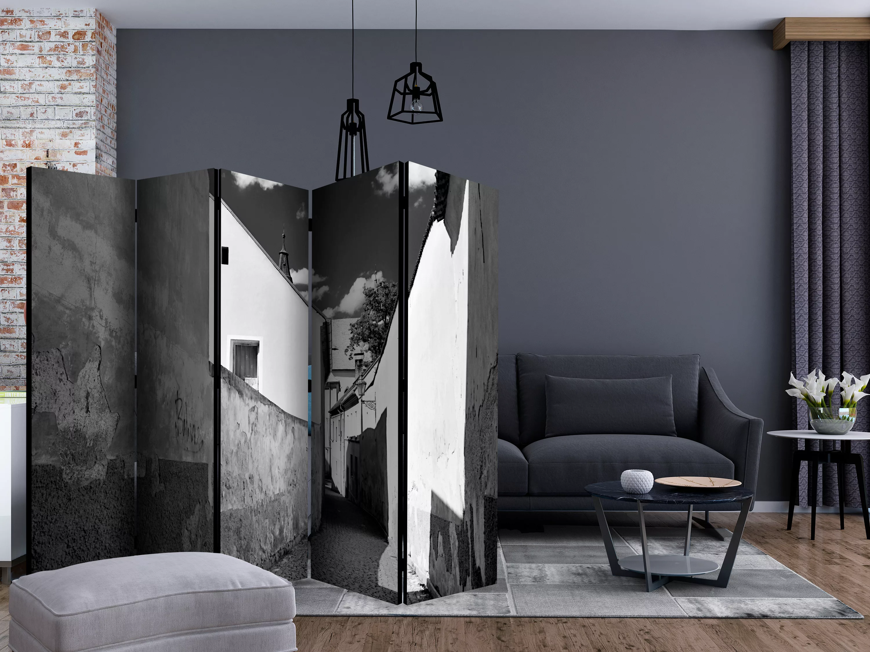 5-teiliges Paravent - Narrow Street Ii [room Dividers] günstig online kaufen