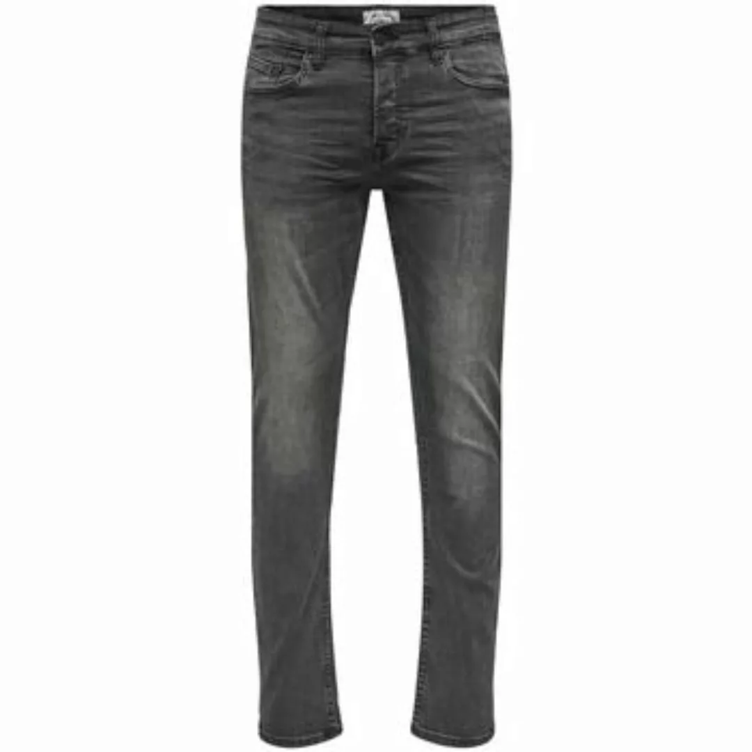 Only & Sons Herren Jeans ONSLOOM BLACK WASHED DCC 0447 - Slim Fit - Schwarz günstig online kaufen