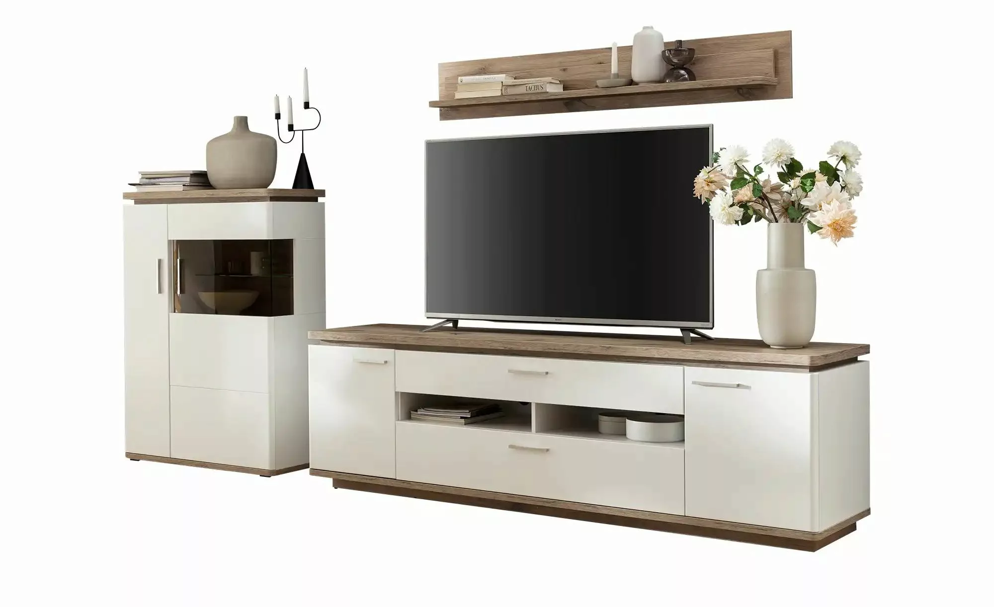 uno Wohnkombination  Parez ¦ weiß ¦ Maße (cm): B: 300 H: 181 T: 50.0 Kommod günstig online kaufen