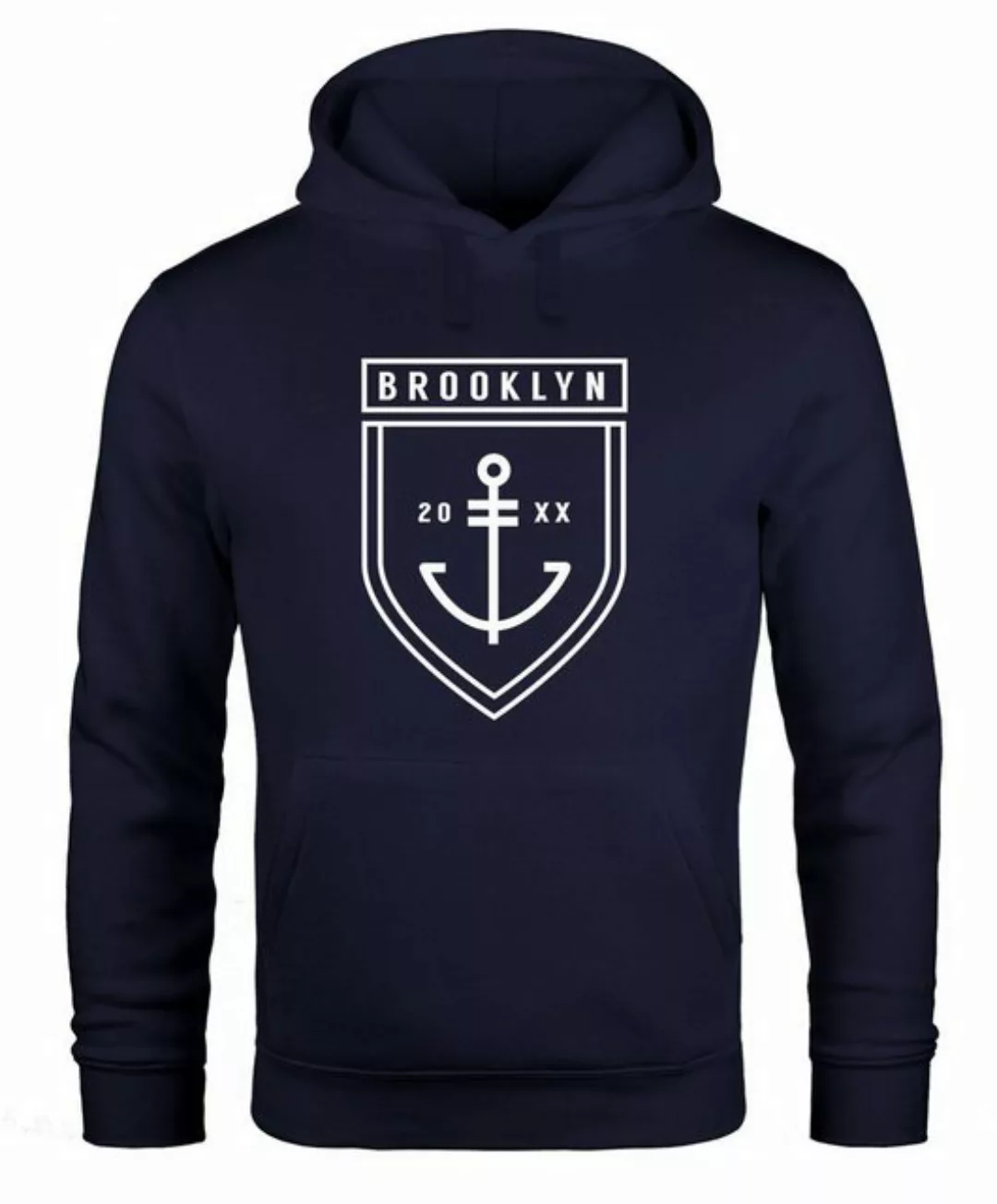 Neverless Hoodie Hoodie Herren Brooklyn Anker Kapuzen-Pullover Neverless® günstig online kaufen