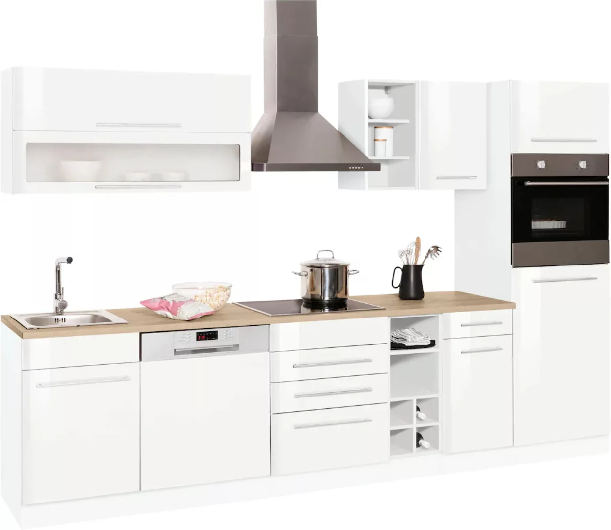 HELD MÖBEL Küchenzeile "Eton", mit E-Geräten, Breite 300 cm günstig online kaufen