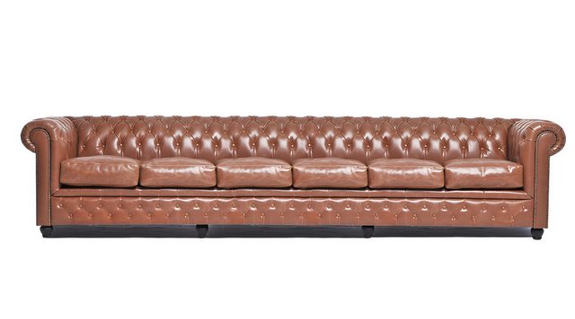 Xlmoebel Chesterfield-Sofa Chesterfield XXL Großes Sofa Couch in Lederoptik günstig online kaufen