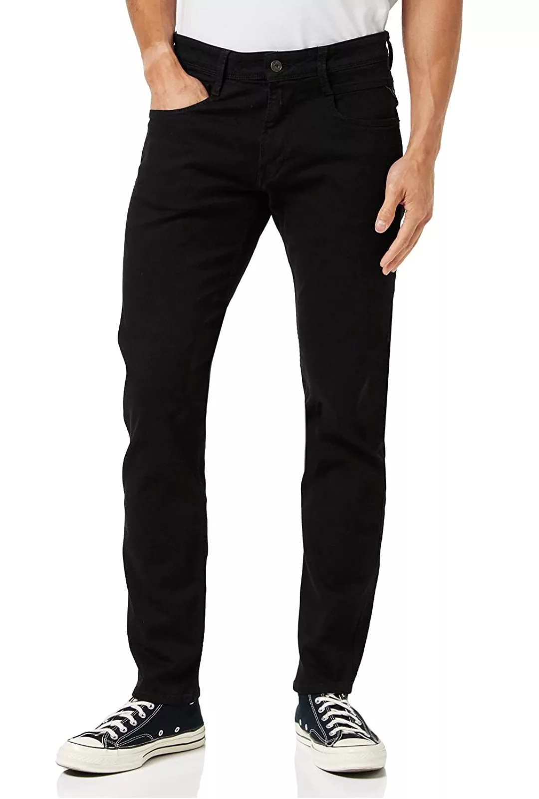 Replay Herren Jeans ANBASS - Slim Fit - Schwarz - Black Denim günstig online kaufen