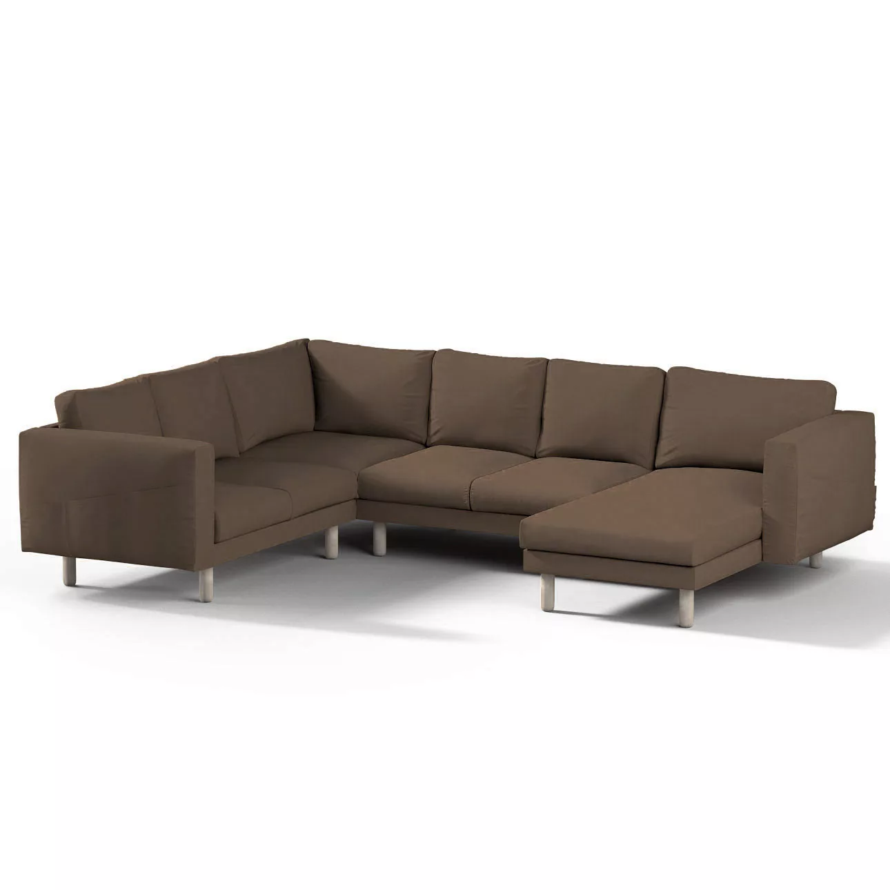 Bezug für Norsborg 5-Sitzer Ecksofa mit Recamiere, mocca, Norsborg Bezug fü günstig online kaufen